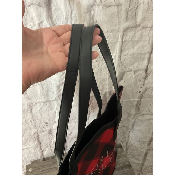 Victoria’s Secret Red & Black Plaid Tote Bag - Picture 4 of 12